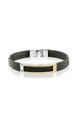 Italgem SMBG42-8.2 Black-Gold-IP S.Steel 5-Row-Cable 8.2”-Bangle