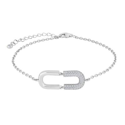 Joanli Nor 80451160920 KORA CZ Oval Charm Silver Bracelet 23mm