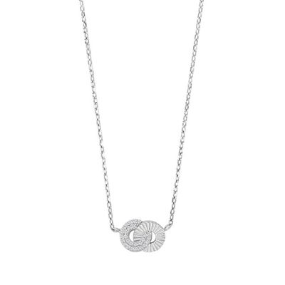 Joanli Nor 20452230900 NINA Silver CZ Interlinked Circle Necklace 9,5mm