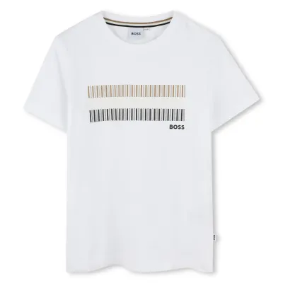  Boss J52035/10P Boy's SS Logo Lines T-Shirt /