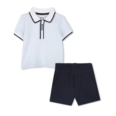 Boss J52212 Baby Boy's Polo & Shorts Set/