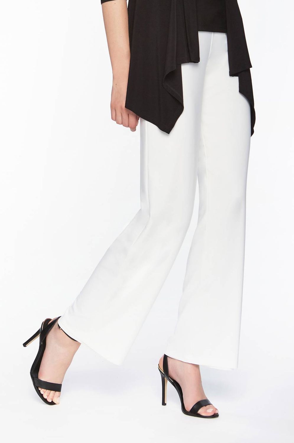 Frank Lyman 038 Elastic Waist Palazzo Pant – Off-White