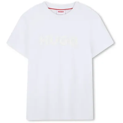 Hugo G00333 Boys Youth Short Sleeve Logo T-Shirt