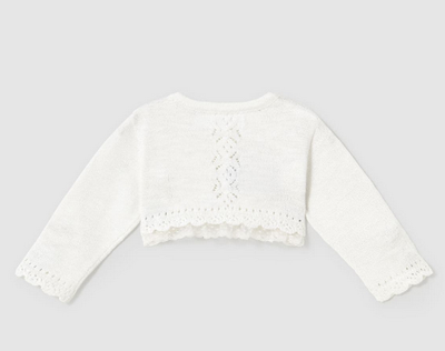 Mayoral 1308 Baby Girls Knit & Lace Detail Cardigan/ 