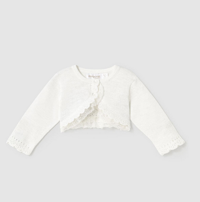 Mayoral 1308 Baby Girls Knit & Lace Detail Cardigan/ 