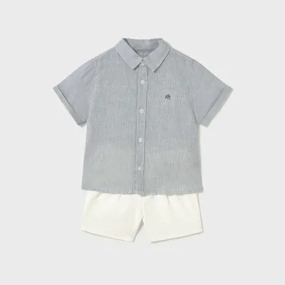 Mayoral 1251 Baby Boy’s Shirt & Short Set/