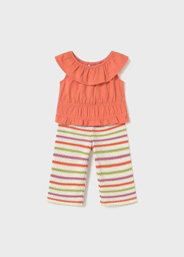 Mayoral 1575 Baby Girls Top & Crochet Short Set