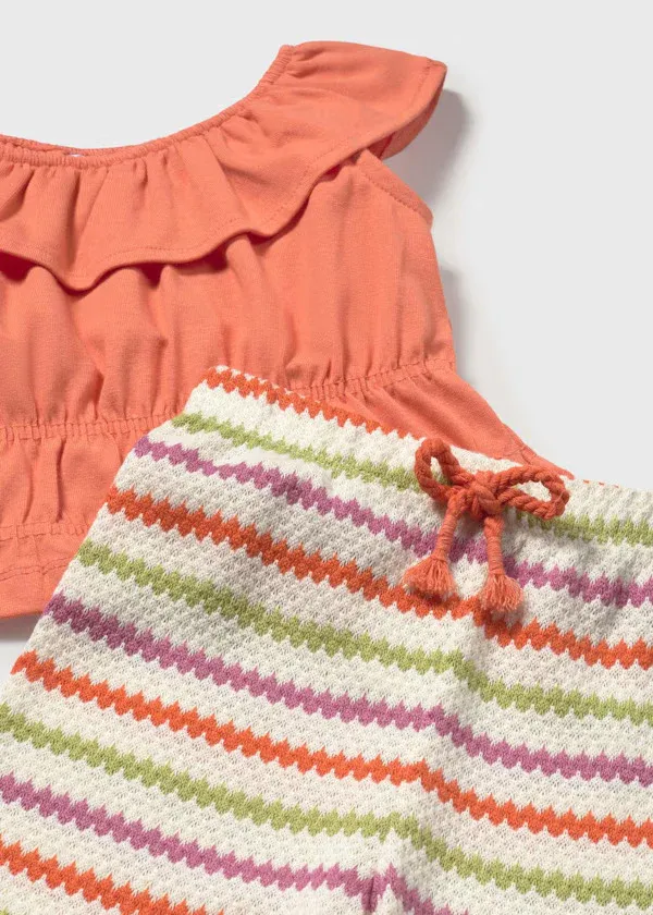 Mayoral 1575 Baby Girls Top & Crochet Short Set