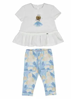 Mayoral 1735 Baby Girl’s Short Sleeve T-Shirt & Legging Set