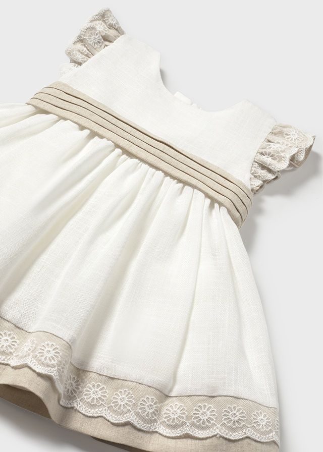 Mayoral 1908 Baby Girl’s Linen Mixed Dress
