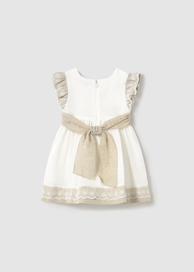 Mayoral 1908 Baby Girl’s Linen Mixed Dress