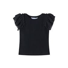 Mayoral 3013 Girls Junior Ruffle SS Top/