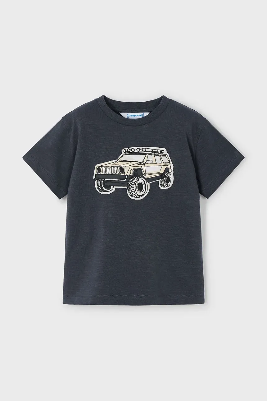 Mayoral 3031 Boy’s Short Sleeve T-Shirt w/ Car Design