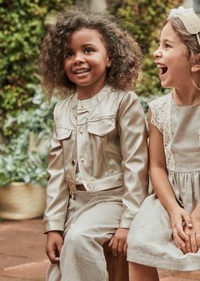 Mayoral 3404 Girl’s Leather Jacket
