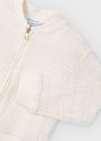 Mayoral 3409 Girl’s Knit Zip Up Jacket