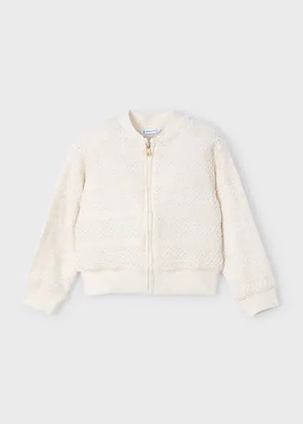 Mayoral 3409 Girl’s Knit Zip Up Jacket