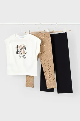 Mayoral 3707 Girl’s 3PC Top & Bottom Set