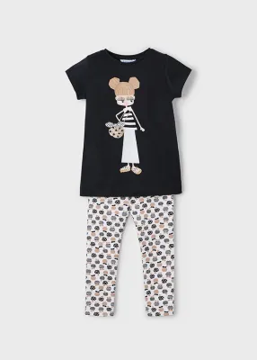 Mayoral 3713 Girl’s T-Shirt & Leggings Set