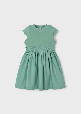 Mayoral 3927 Girl’s Ribbed & Ruffle Dress