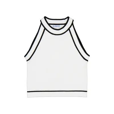 Mayoral 6041 Girls Youth Piped Halter Top