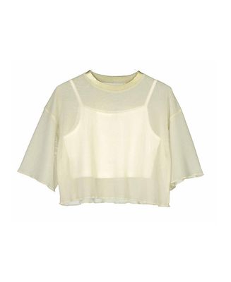 Mayoral 6149 Girl’s SS Shimmer Mesh Top & Tank Top Set/