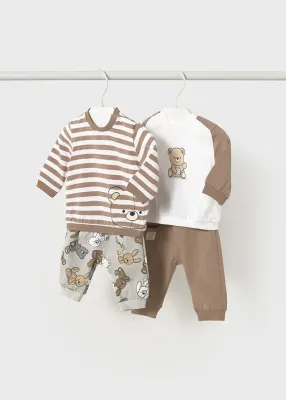 Mayoral 1612 Baby Boy Long Sleeve Bear Top & Jogger Set
