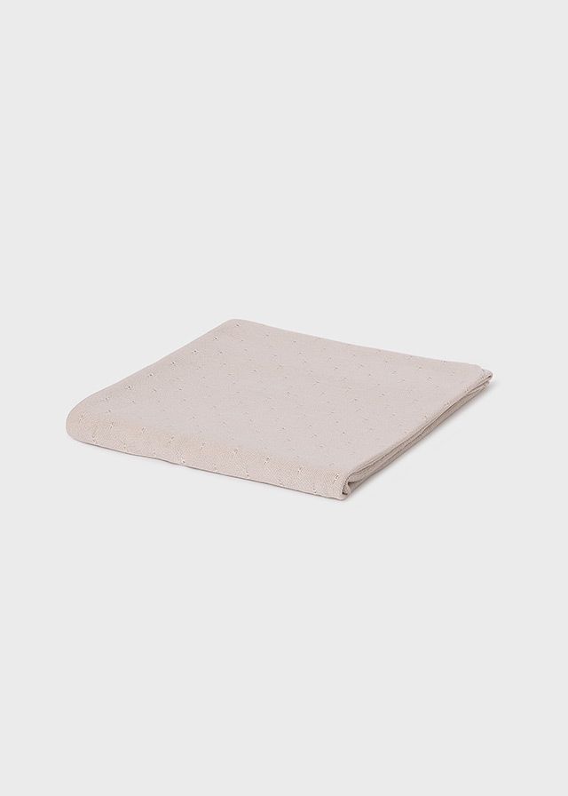 Mayoral 9854 Baby’s OS Knit Blanket/ STONE