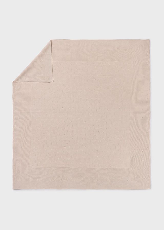 Mayoral 9854 Baby’s OS Knit Blanket/ STONE