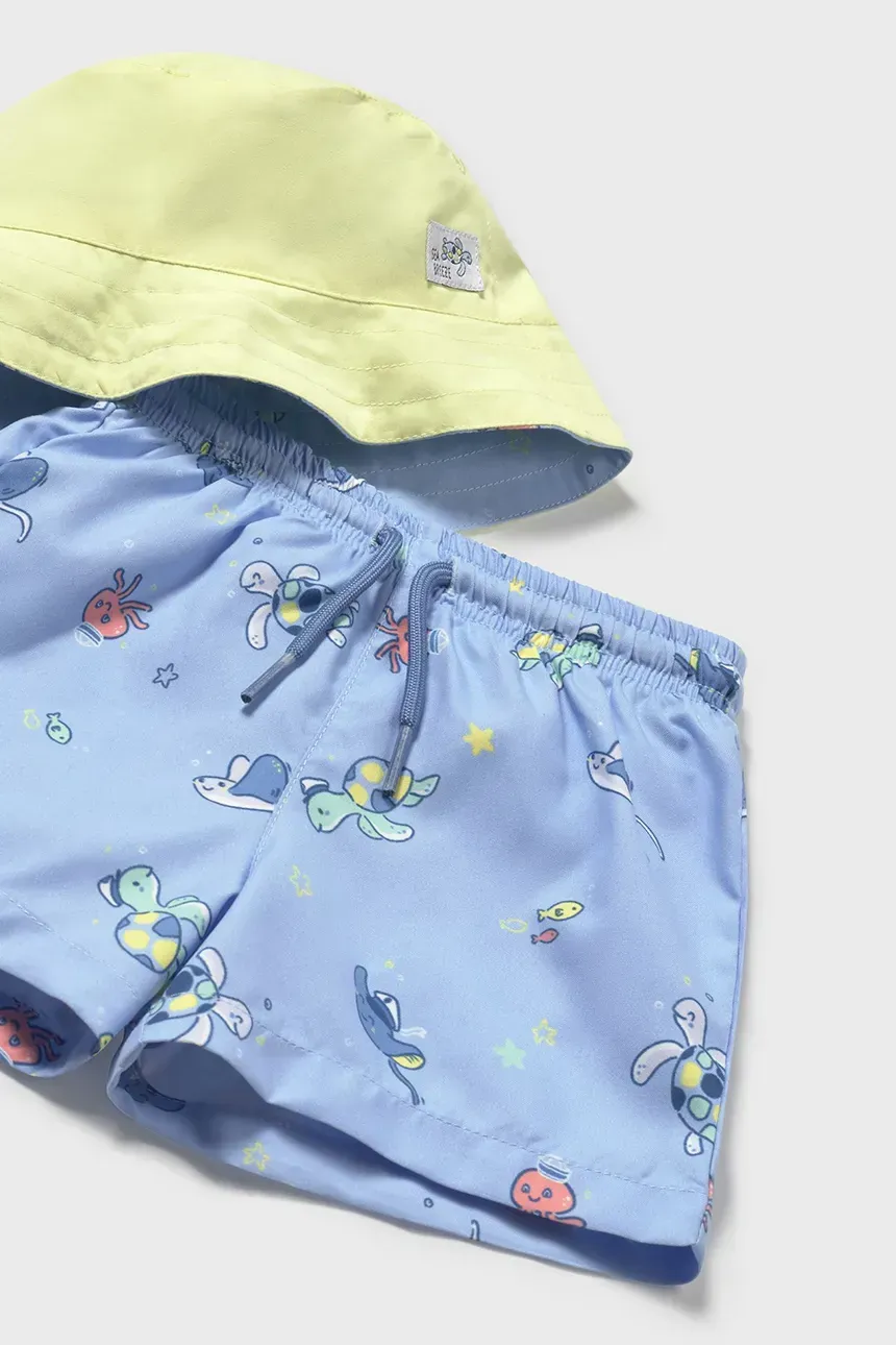 Mayoral 1646 Boys Junior Swim Shorts & Hat 2PC