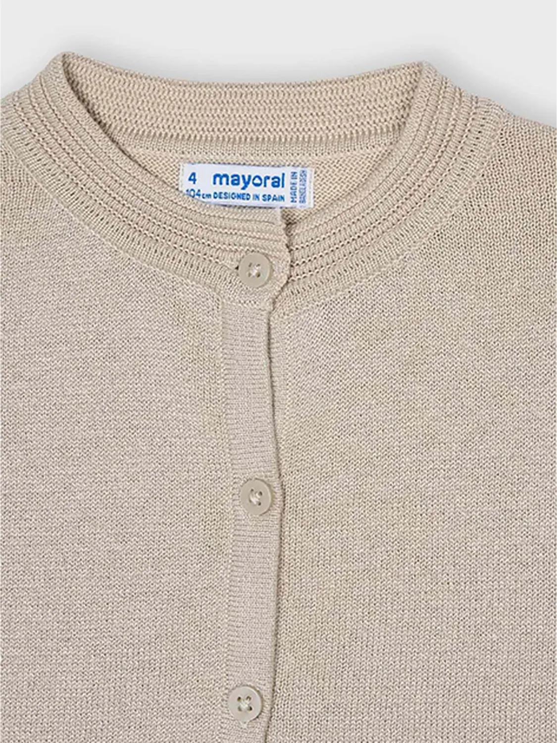 Mayoral 321 Girl's Long Sleeve Basic Knit Cardigan w/ Bow