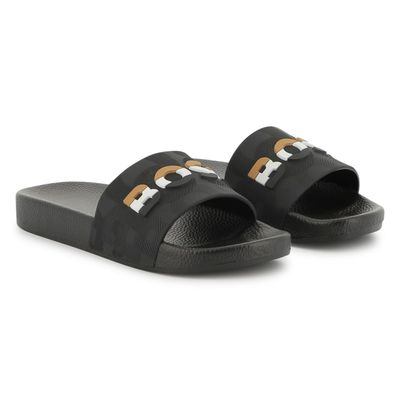 Boss J52269/09B Boys Slides/ BLACK TAN/