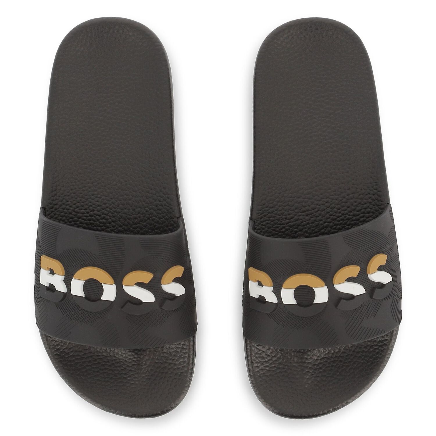Boss J52269/09B Boys Slides/ BLACK TAN