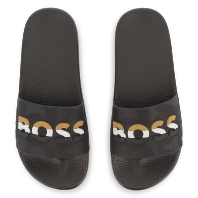 Boss J52269/09B Boys Slides/ BLACK TAN/