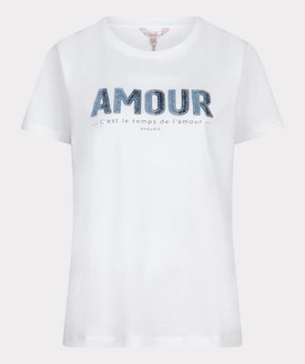 Esqualo SP25.05017 Denim 'Amour' Short Sleeve T-shirt