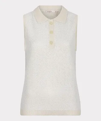 Esqualo SP25.27003 Knit Sleeveless Polo Top
