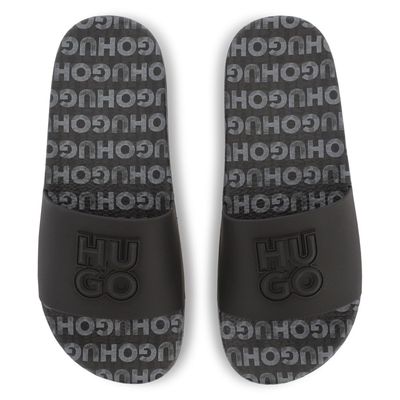 Hugo Boss G00298 Boy’s “Hugo” Logo Slide Sandals/BLACK