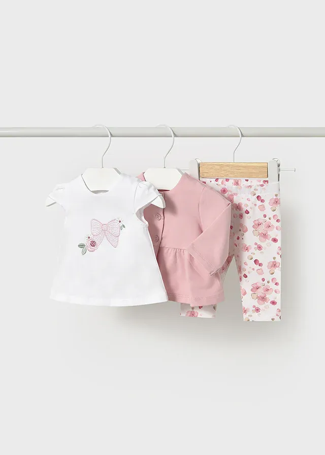 Mayoral 1761 Baby Girl's Cardigan Top & Legging 3PC