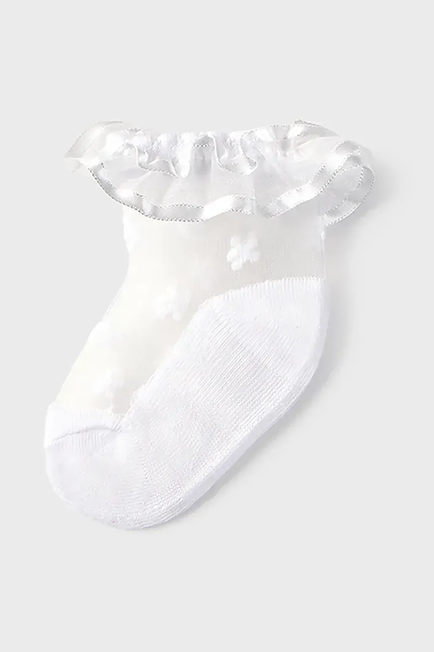 Mayoral 9871 Baby Girl’s Flowers&Frill Plumeti Socks