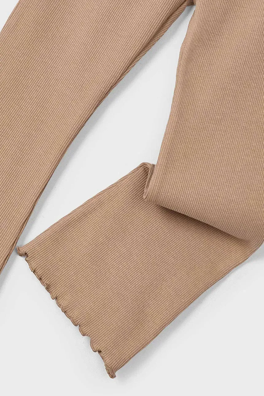 Mayoral 3701 Girl’s Junior Ribbed Flared Legging/Canela