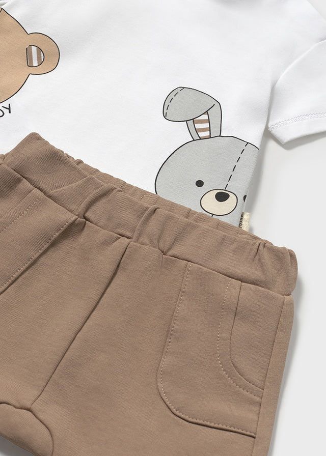 Mayoral 1206 Baby Boy's Bear&Bunny T-Shirt & Short Set 2PC – Muffin
