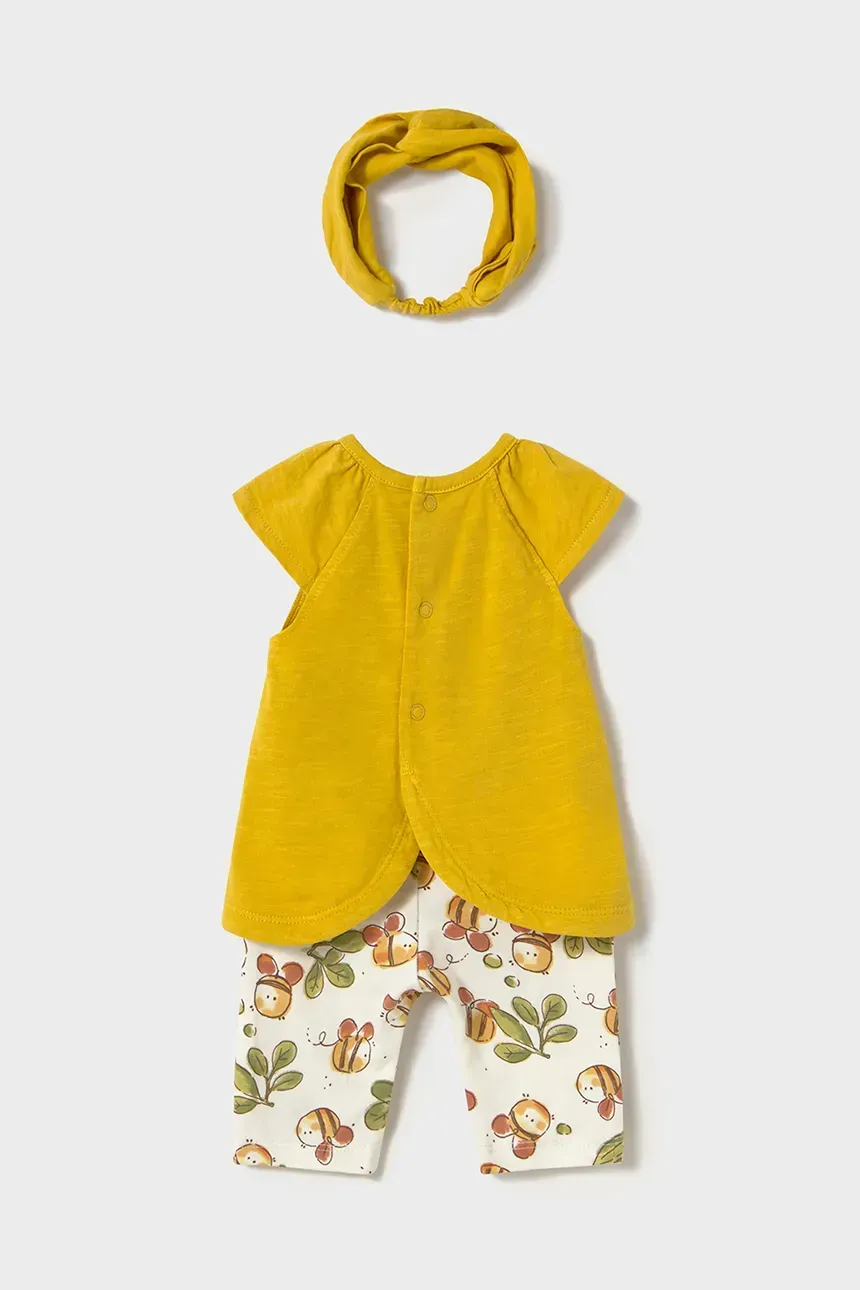 Mayoral 1763 Short Sleeve Bee Top, Pant & Headband Set 3PC – Oliva