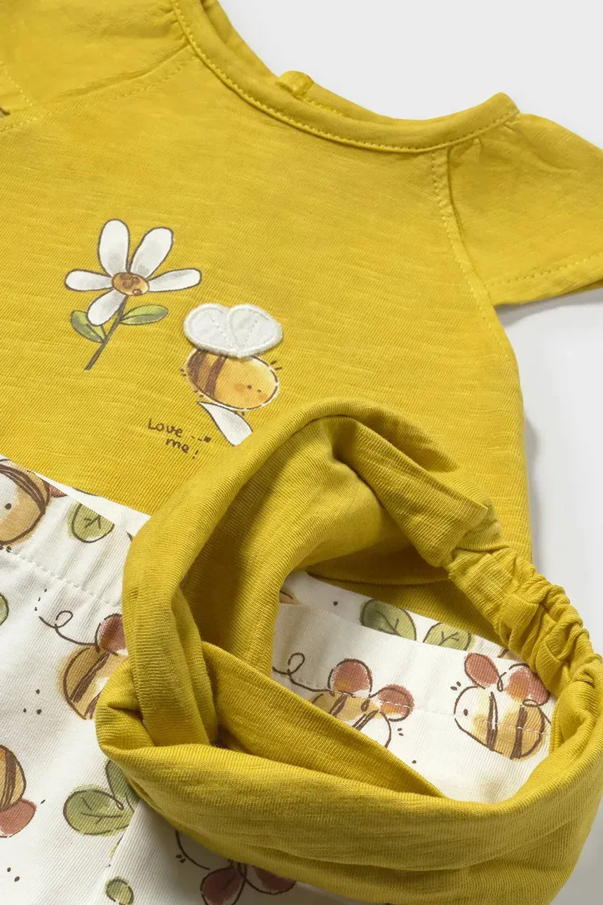 Mayoral 1763 Short Sleeve Bee Top, Pant & Headband Set 3PC – Oliva