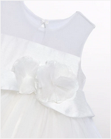 Abel & Lula 5001 Baby Girl's Mesh Flower Detail Dress
