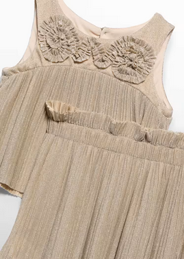 Abel & Lula 5071 Girls Shimmer Pleated Top & Skirt 2PC Set