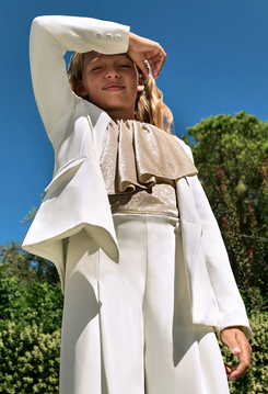 Abel & Lula 5240 - Crepe Pantsuit 2PC/WHITE