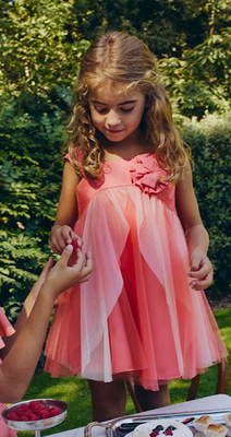 Abel & Lula 5049 - Layered Tulle Dress/POMELO