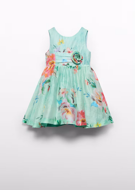 Abel & Lula 5053 Linen Multicolor Floral Dress
