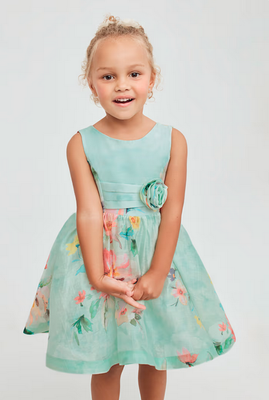 Abel & Lula 5053 Linen Multicolor Floral Dress/