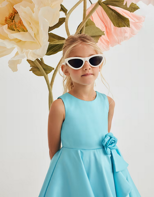 Abel & Lula 5070 Mikado Rosette Detail Dress/ 