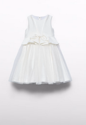 Abel & Lula 5034 Mikado Bow & Tulle Dress/ 